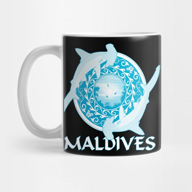 Maldives Hammerhead sharks by NicGrayTees